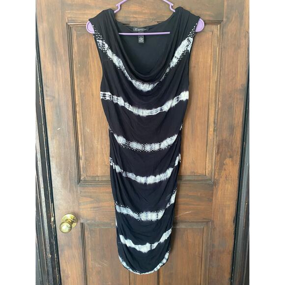 INC International Concepts Petite Large Black White Dress Sleeveless - Picture 4 of 6